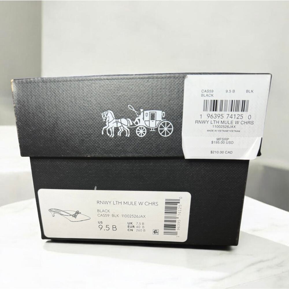 NWT Coach CAS59 Runway Leather Mule With Cherries Size 9.5B - Picture 8 of 12
